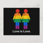 LOVE IS VERLIES LESBIAANSE KOPEL -.png Briefkaart (Voorkant)