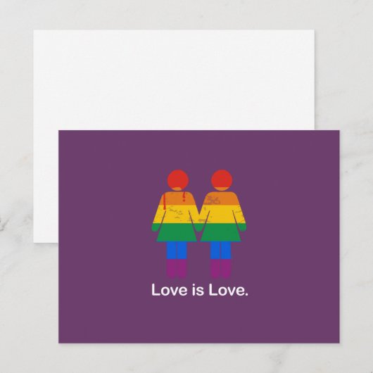LOVE IS VERLIES LESBIAANSE KOPEL -.png Briefkaart (Voorkant / Achterkant)