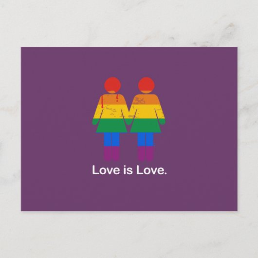 LOVE IS VERLIES LESBIAANSE KOPEL -.png Briefkaart (Voorkant)