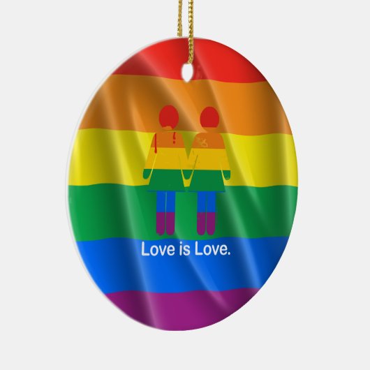 LOVE IS VERLIES LESBIAANSE KOPEL -.png Keramisch Ornament (Rechts)