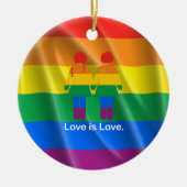 LOVE IS VERLIES LESBIAANSE KOPEL -.png Keramisch Ornament (Voorkant)