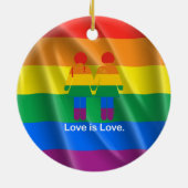 LOVE IS VERLIES LESBIAANSE KOPEL -.png Keramisch Ornament (Achterkant)