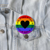 LOVE IS VERLIES RONDE BUTTON 7,6 CM (In situ)