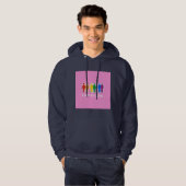 LOVE IS VERLIESD PINK HOODIE (Voorkant volledig)