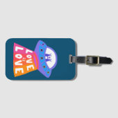 LOVE IS VERLIESDE ruimte Aliens kleurrijke RAINBOW Bagagelabel (Voorkant (horizontaal))