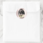 Love Is Viral Coronavirus Roos Gold Face Mask Ronde Sticker (Tas)