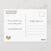 Love is Waterverf Heart LGBT Save the Date Briefkaart (Achterkant)