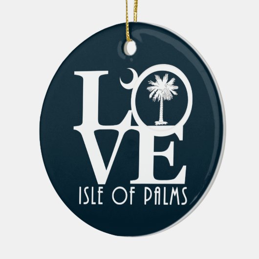 LOVE Isle of Palms South Carolina Keramisch Ornament (Links)