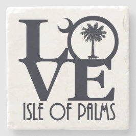 LOVE Isle of Palms Stenen Onderzetter
