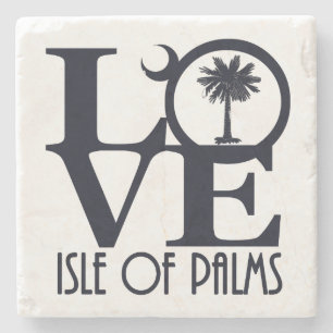 LOVE Isle of Palms Stenen Onderzetter