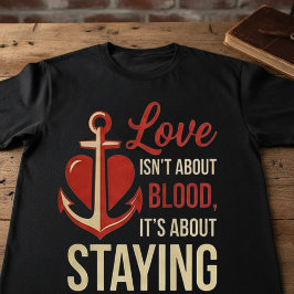 Love Isn’t About Blood | Family Loyalty Quote  T-shirt