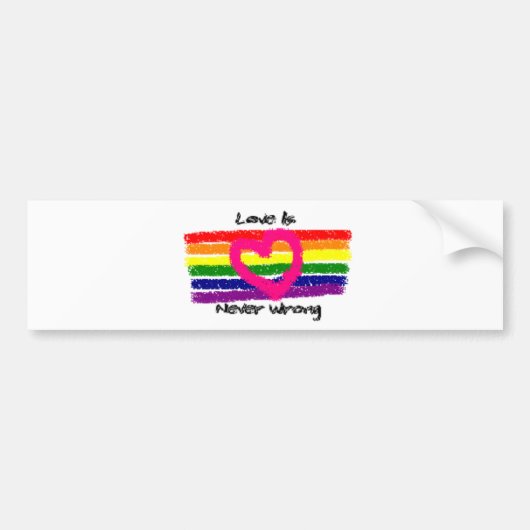 Love-IsNooit-Wrong3 Bumpersticker (Voorkant)