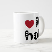 Love It Hot met harten Grote Koffiekop (Voorkant rechts)