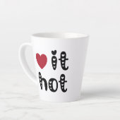 Love It Hot met harten Latte Mok (Linkerhoek)