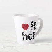 Love It Hot met harten Latte Mok (Rechterhoek)