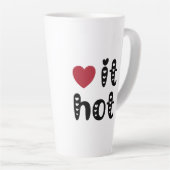Love It Hot met harten Latte Mok (Rechterhoek)