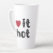 Love It Hot met harten Latte Mok (Linkerhoek)