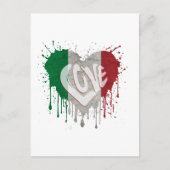 Love Italy Flag Briefkaart (Voorkant)