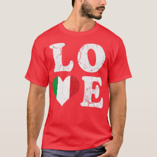 Love Italy Flag Italia Italiaanse erfgoedfamilie T-shirt