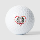 Love Italy Golf Balls, Italy flag, Heart Golfballen (Voorkant)