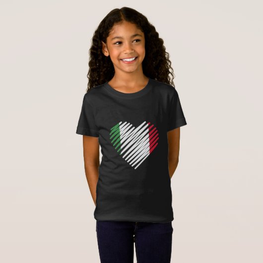 Love Italy Heart Italia Shirt Italiaans Roots (Voorkant volledig)