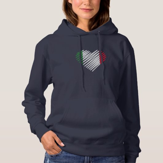 Love Italy Heart Italia Shirt Italiaans Roots (Voorkant)