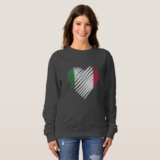Love Italy Heart Italia Shirt Italiaans Roots (Voorkant volledig)