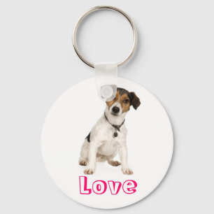 Love Jack Russell Terrier Puppy Dog Sleutelhanger