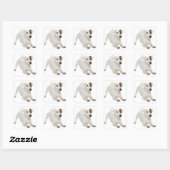 Love Jack Russell Terrier Puppy Hond Wit Bruin Vierkante Sticker (Vel)