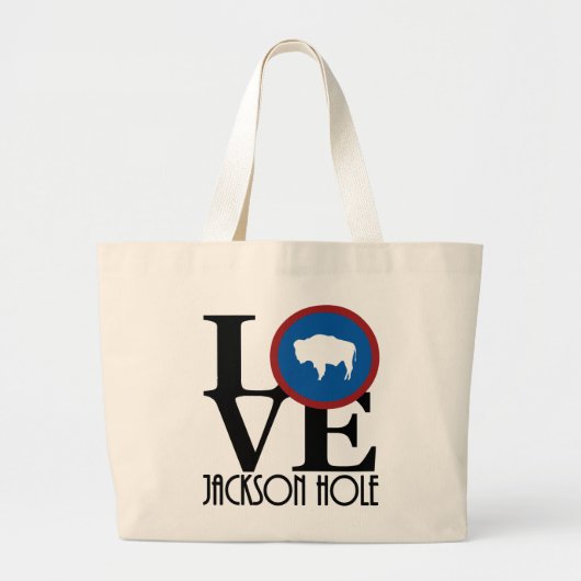 LOVE Jackson Hole Grote Tote Bag (Voorkant)