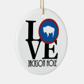 LOVE Jackson Hole Wyoming Keramisch Ornament (Rechts)
