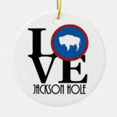 LOVE Jackson Hole Wyoming Keramisch Ornament (Voorkant)