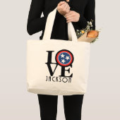 LOVE Jackson Tennessee Grote Tote Bag (Voorkant (product))