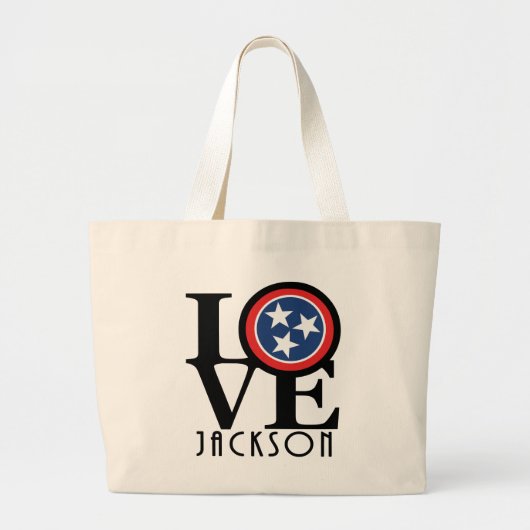 LOVE Jackson Tennessee Grote Tote Bag (Voorkant)
