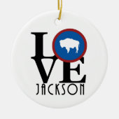 LOVE Jackson Wyoming Keramisch Ornament (Voorkant)