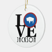 LOVE Jackson Wyoming Keramisch Ornament (Links)