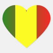 LOVE JAH RASTA HART STICKER (Voorkant)