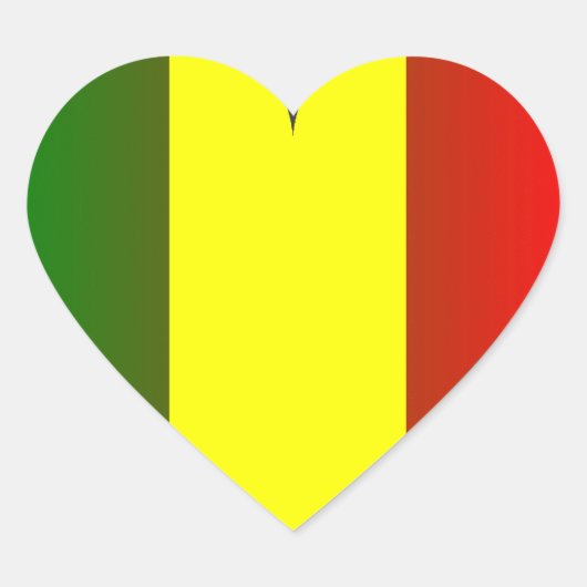 LOVE JAH RASTA HART STICKER (Voorkant)