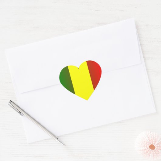 LOVE JAH RASTA HART STICKER (Envelop)