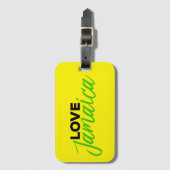 Love Jamaica Jamaican Flag Colors Bagagelabel (Voorkant (verticaal))