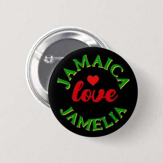 Love Jamaica Ronde Button 5,7 Cm (Voorkant /achterkant)