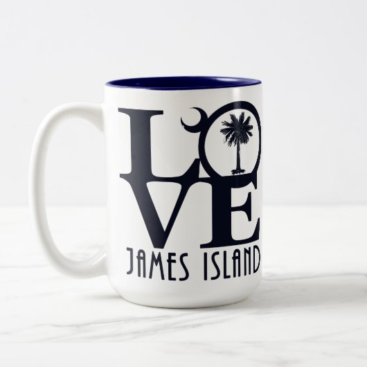 LOVE James Island 15oz Tweekleurige Koffiemok (Links)