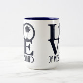 LOVE James Island 15oz Tweekleurige Koffiemok (Center)