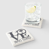 LOVE James Island Stenen Onderzetter (Zijkant)