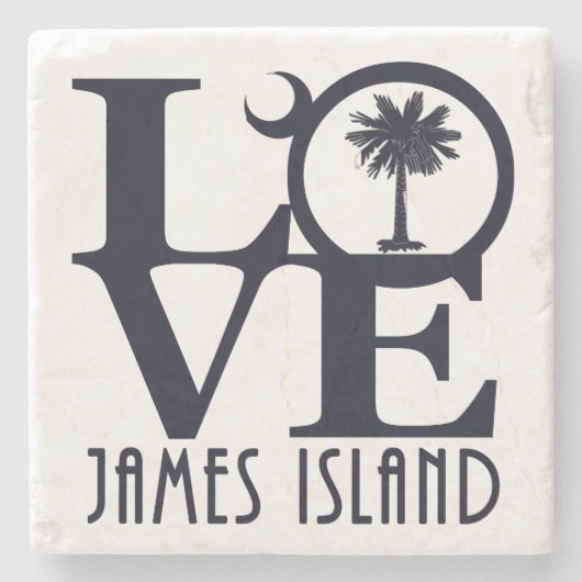 LOVE James Island Stenen Onderzetter (Voorkant)