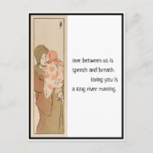 Love, Japans moeder en kind Haiku Post Card Briefkaart (Voorkant)
