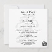 *~* LOVE Japanse Zijde + RSVP - QR AR27 Wedding Kaart (Achterkant)