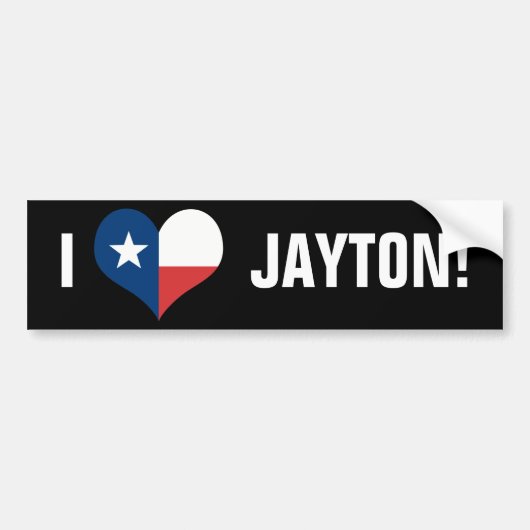 LOVE JAYTON BUMPERSTICKER (Voorkant)