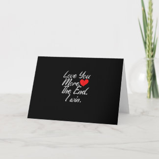 Love je meer ik win Grappige Valentijnse stijl voo Kaart