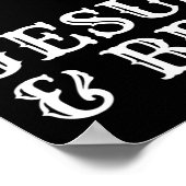 Love Jesus BBQ Trots Christelijk Voedsel Grill Vle Poster (Hoek)